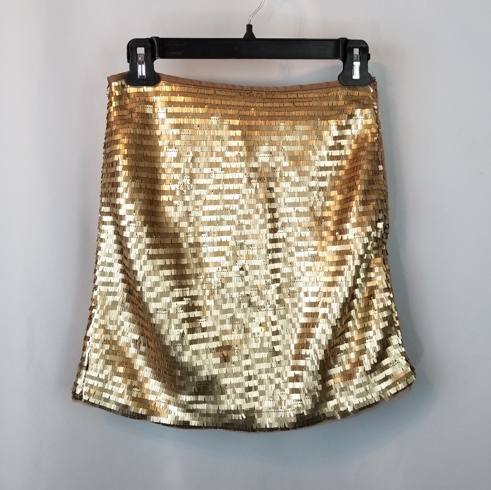 H&M Gold Sequin Mini Skirt
